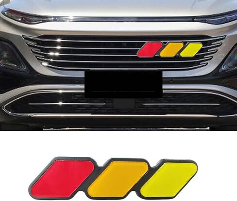 TRD Grille Decoration Badge - Tri-Color Grille Badge Emblem Front Grille Insert Trims - Car Truck Label Decoration Accessories Compatible with Tacoma 4Runner Tundra Sequoia Rav4 Highlander (Red) in Saudi Arabia