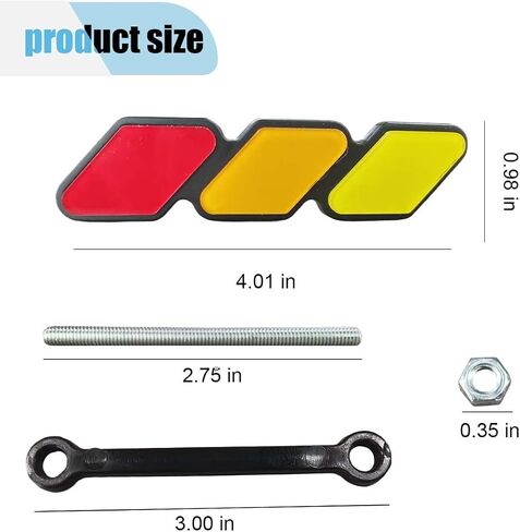 TRD Grille Decoration Badge - Tri-Color Grille Badge Emblem Front Grille Insert Trims - Car Truck Label Decoration Accessories Compatible with Tacoma 4Runner Tundra Sequoia Rav4 Highlander (Red) in Saudi Arabia