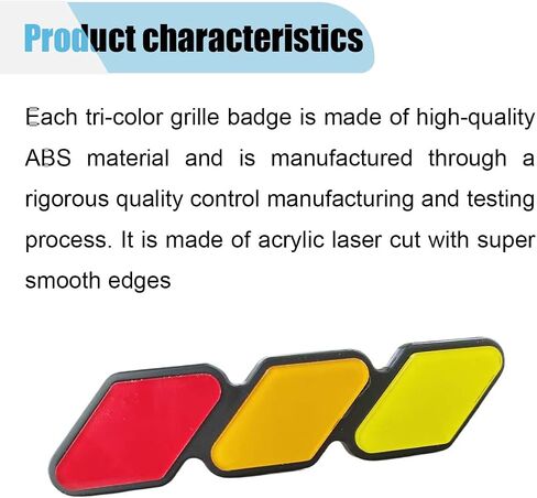 TRD Grille Decoration Badge - Tri-Color Grille Badge Emblem Front Grille Insert Trims - Car Truck Label Decoration Accessories Compatible with Tacoma 4Runner Tundra Sequoia Rav4 Highlander (Red) in Saudi Arabia