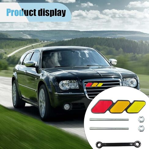 TRD Grille Decoration Badge - Tri-Color Grille Badge Emblem Front Grille Insert Trims - Car Truck Label Decoration Accessories Compatible with Tacoma 4Runner Tundra Sequoia Rav4 Highlander (Red) in Saudi Arabia