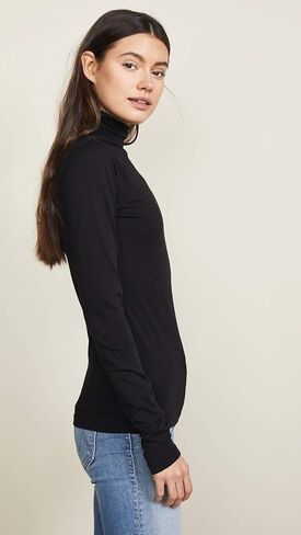 Velvet by Graham & Spencer Women's Talisia Long Sleeve Turtleneck T Shirt in Saudi Arabia