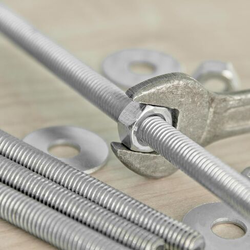 uxcell M6 x 25mm Fully Threaded 304 Stainless Steel Rod Bar Studs Silver Tone 50 Pcs in Saudi Arabia