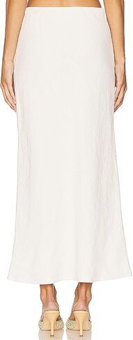 Linen Maxi Skirts with Lining Drawstring Flowy Flared Long Skirts for Women in Saudi Arabia