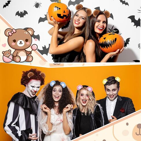 1pair Cute Bear Ears Hair Clips for Halloween Cospaly Party Soft Fuzzy Bear Costume Animal Ears Hairpins in Saudi Arabia