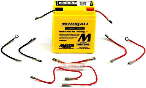 MotoBatt MBT6N6 (6V 6 Amp) Factory Activated Maintenance Free QuadFlex AGM Battery Replaces -6N61B, 6N6-3B, 6N63B1, 6N61D, 6N61D2 in Saudi Arabia