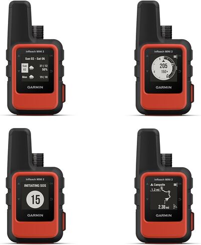 جهاز اتصال Garmin inReach Mini 2 عبر الأقمار الصناعية، تصميم متين وخفيف الوزن، نظام تحديد المواقع العالمي المحمول للمشي لمسافات طويلة، حزمة جهاز مراسلة نصية مع ملحقات (أسود) in Saudi Arabia