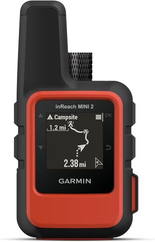 جهاز اتصال Garmin inReach Mini 2 عبر الأقمار الصناعية، تصميم متين وخفيف الوزن، نظام تحديد المواقع العالمي المحمول للمشي لمسافات طويلة، حزمة جهاز مراسلة نصية مع ملحقات (أسود) in Saudi Arabia
