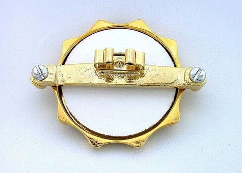 Silver Dollar 39mm Cabochon Cab Gemstone Bright Gold Bolo Tie Mounting CF4 in Saudi Arabia