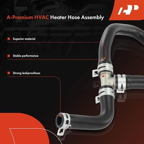 A-Premium Outlet HVAC Heater Hose Pipe Line Assembly + with Clamps and Protective Sleeve Attached Compatible with Dodge Charger, Challenger & Chrysler 300, 2014-2021 in Saudi Arabia