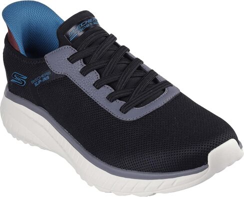 Skechers - Mens Bobs Sport Squad Chaos Slip On Shoes, Color Black/Multi, Size: 11.5 M US in Saudi Arabia