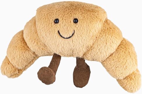 Amuseables Croissant Plush Toy - Soft Stuffed Croissant Gift, 14 inch Cute Food Stuffed Animals Pillow for Kids & Adults in Saudi Arabia