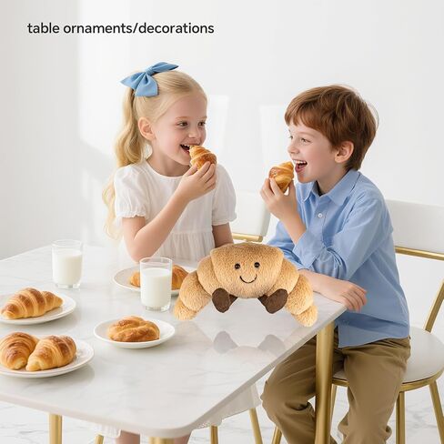 Amuseables Croissant Plush Toy - Soft Stuffed Croissant Gift, 14 inch Cute Food Stuffed Animals Pillow for Kids & Adults in Saudi Arabia