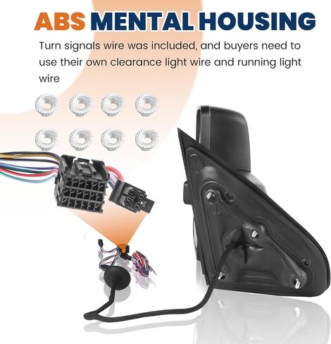 Power Folding Towing Mirrors Compatible for 2014-2018 Chevy Silverado GMC Sierra, Power Adjustment Heated Side mirror w/White DRL Sequential Turn Light (Chrome) in Saudi Arabia