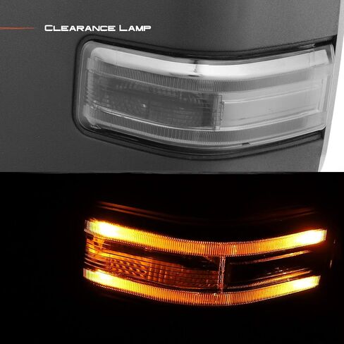 AKKON - For 08-16 Ford F250/F350/F450/F550 SuperDuty Pair of Power + Heated + Turn Signal Black Texture Towing Side Mirrors in Saudi Arabia