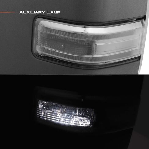 AKKON - For 08-16 Ford F250/F350/F450/F550 SuperDuty Pair of Power + Heated + Turn Signal Black Texture Towing Side Mirrors in Saudi Arabia