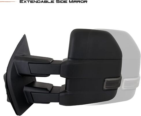 AKKON - For 08-16 Ford F250/F350/F450/F550 SuperDuty Pair of Power + Heated + Turn Signal Black Texture Towing Side Mirrors in Saudi Arabia