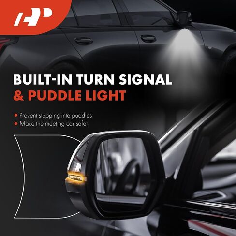 A-Premium Pair Towing Mirrors Compatible with Ram & Dodge Models, 1500 2500 3500, 2009 2010 2011 2012 2013 2014 2015 2016 - Manual Folding Flip Up - w/Power Glass Heated Turn Signal Puddle Light in Saudi Arabia