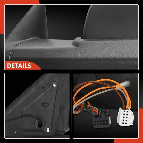 A-Premium Pair Towing Mirrors Compatible with Ram & Dodge Models, 1500 2500 3500, 2009 2010 2011 2012 2013 2014 2015 2016 - Manual Folding Flip Up - w/Power Glass Heated Turn Signal Puddle Light in Saudi Arabia