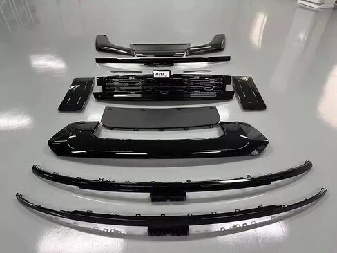 Front Radiator Mesh Glossy Black Front Upper Bumper Grille Grill Glossy Black Body Kits Grille Side Vents For LR Range Rover 2023 2024 2025-ON in Saudi Arabia