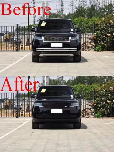 Front Radiator Mesh Glossy Black Front Upper Bumper Grille Grill Glossy Black Body Kits Grille Side Vents For LR Range Rover 2023 2024 2025-ON in Saudi Arabia