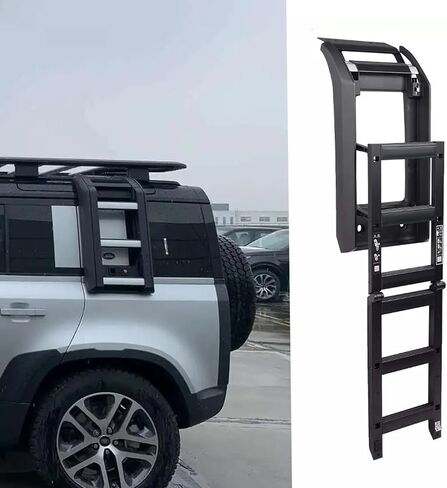 Foldable Liftable Ladder Protective Frame Roof Rack Access Fits for LR Defender 90 2020-2024 2025 in Saudi Arabia