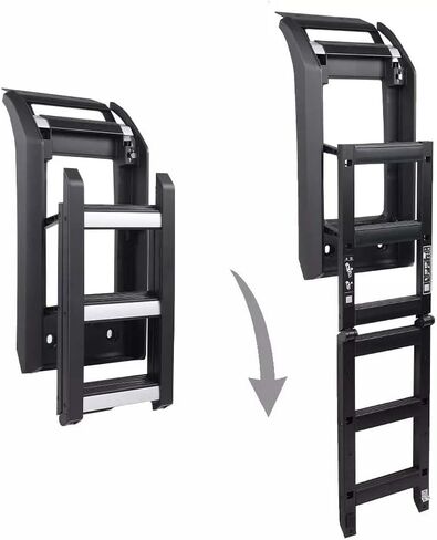 Foldable Liftable Ladder Protective Frame Roof Rack Access Fits for LR Defender 90 2020-2024 2025 in Saudi Arabia