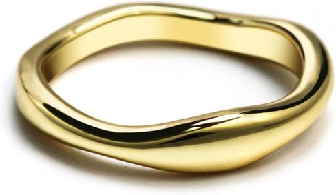 18K Gold Plated Rings for Women Non Tarnish Statement Chunky Stackable Rings Set Stacking Dainty Wave Knuckle Midi Thumb Pinky Ring Size 6-10 Christmas Stocking Stuffers Jewelry Gifts in Saudi Arabia