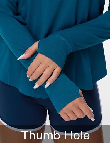 Women's Long Sleeve Workout Shirts Breathable Running Athletic Tops with Thumb Hole in Saudi Arabia
