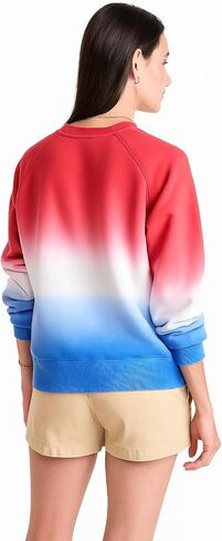 vineyard vines Women's Americana Dip Dye Vineyard Terry Crewneck in Saudi Arabia