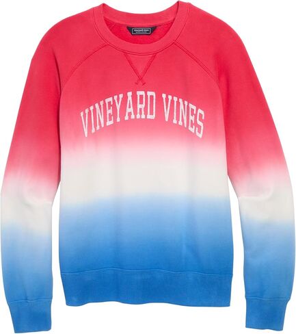 vineyard vines Women's Americana Dip Dye Vineyard Terry Crewneck in Saudi Arabia