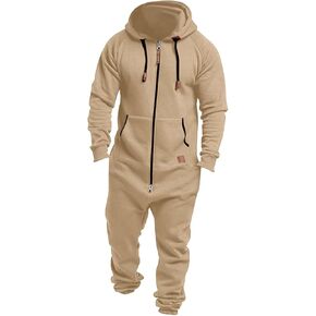 Buddhi Mens Jumpsuit One Piece Romper Long Sleeve Pajamas Playsuit Overall Sweatsuit Jogger Outfits Hooded Onesie Sweatsuits in Saudi Arabia