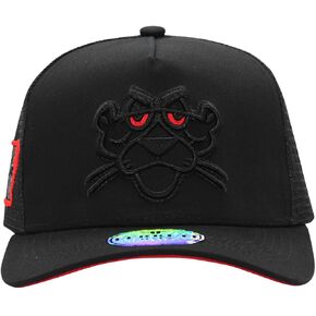 Ferreti Culiacan FT102M The Panther Black Trucker Hat - Mesh Hats for Men and Women, Black Snapback Hats for Men, Adjustable Trucker Hat in Saudi Arabia