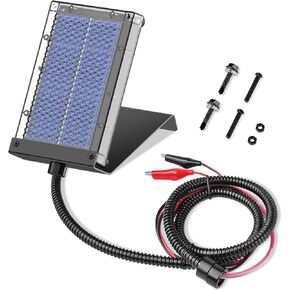 لوحة شمسية لتغذية الغزلان، لوحة شمسية 6 فولت لتغذية الصيد في الهواء الطلق مقاومة للماء، شاحن بطارية يعمل بالطاقة الشمسية 6 فولت مع دعامة تثبيت وتصميم مشبك التمساح لتغذية الألعاب... in Kuwait