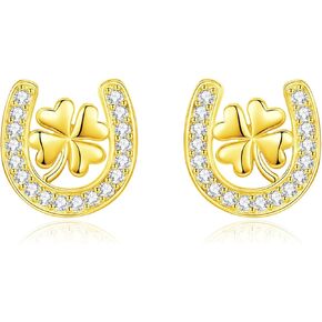 INFUSEU Irish Gifts Celtic Knot Shamrock Claddagh Earrings for Women Girls Sterling Silver Jewelry in Kuwait