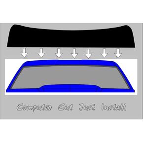 Generic يناسب 17-24 Ram 3500 DIY Computer Cut Windshield Tint Eyebrow Visor - 5٪، أسود in Kuwait
