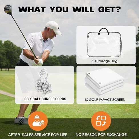 Golf Simulator Impact Screen for Indoor/Outdoor Golf Training, Golf Impact Screen with 28-32 Upgraded Grommets, Self-Restoration Crease Fabric,4mm Thicker Impact Screen with Carrying Case in Saudi Arabia
