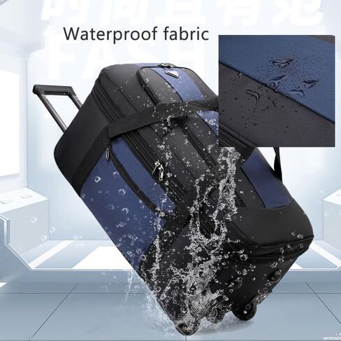 Large Rolling Duffel Bag with Wheels, 34" (130L) Expandable Weekend Travel Waterproof Bag，Expandable design in Saudi Arabia