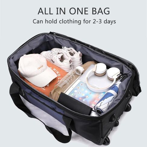 Large Rolling Duffel Bag with Wheels, 34" (130L) Expandable Weekend Travel Waterproof Bag，Expandable design in Saudi Arabia