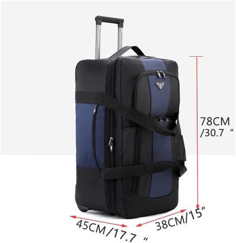 Large Rolling Duffel Bag with Wheels, 34" (130L) Expandable Weekend Travel Waterproof Bag，Expandable design in Saudi Arabia