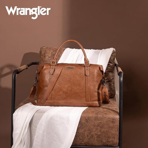 Wrangler Duffel Bag Large Travel Bags for Women Waterproof Weekender Bag Carry on Bags Overnight Bag for Gym,Trips,Weekends,Black in Saudi Arabia