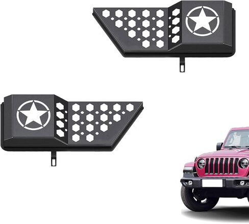 Front Door Pocket Metal Storage Box for Jeep Wrangler JL JLU 4XE 2018-2025 & Gladiator JT 2020-2022 2023 2024 2025 Accessories Door Storage Organizer(Not Power Seat) (Grille Black Front Door) in Saudi Arabia