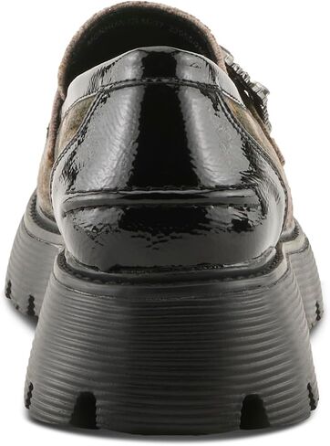 PATRIZIA MORHUA Women’s Velvet Loafer – Crystal Buckle Slip-On Platform with Chunky Lug Sole in Saudi Arabia