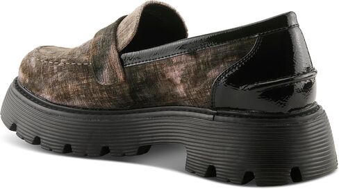 PATRIZIA MORHUA Women’s Velvet Loafer – Crystal Buckle Slip-On Platform with Chunky Lug Sole in Saudi Arabia