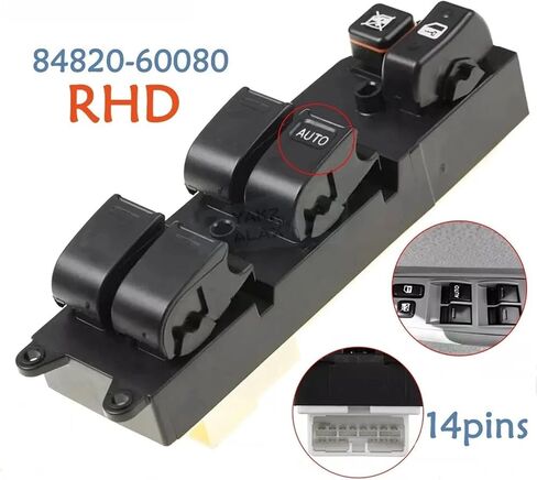 84820-60080 Auto Parts Front Right Driver Side Master Power Window Control Switch 1Pcs in Saudi Arabia