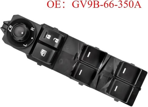 مفتاح رفع نافذة الطاقة للسائق الأيسر مع مفتاح نافذة 14 + 12 دبابيس GV9B-66-350A 1 قطعة in Saudi Arabia