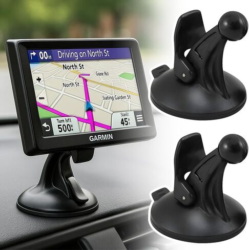 2-Pack GPS Mount Holders – Dashboard and Windshield Compatible Cradles for Navigation, Road Trips, and Daily Commutes – Secure and Adjustable Stands in Saudi Arabia