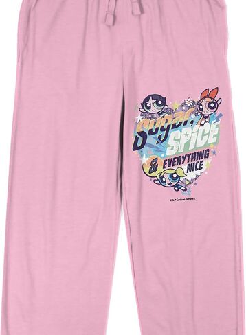 Powerpuff Girls Sugar, Spice, & Everything Nice Women's Pink Sleep Pajama Pants in Saudi Arabia