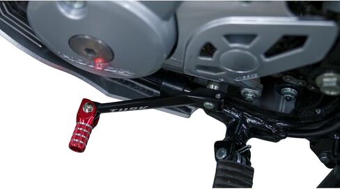 TUSK Folding Shift Lever Black/Red Tip for Honda XR100R 1985-2003 in Saudi Arabia