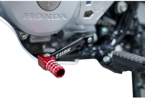 TUSK Folding Shift Lever Black/Red Tip for Honda XR100R 1985-2003 in Saudi Arabia
