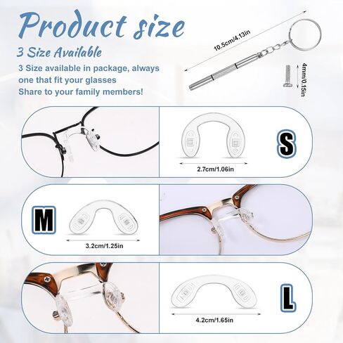 15 قطعة من وسادات أنف النظارات بثلاثة أحجام، وسادات أنف للنظارات على شكل حرف U، قطعة أنف من السيليكون الناعم للنظارات الشمسية in Saudi Arabia